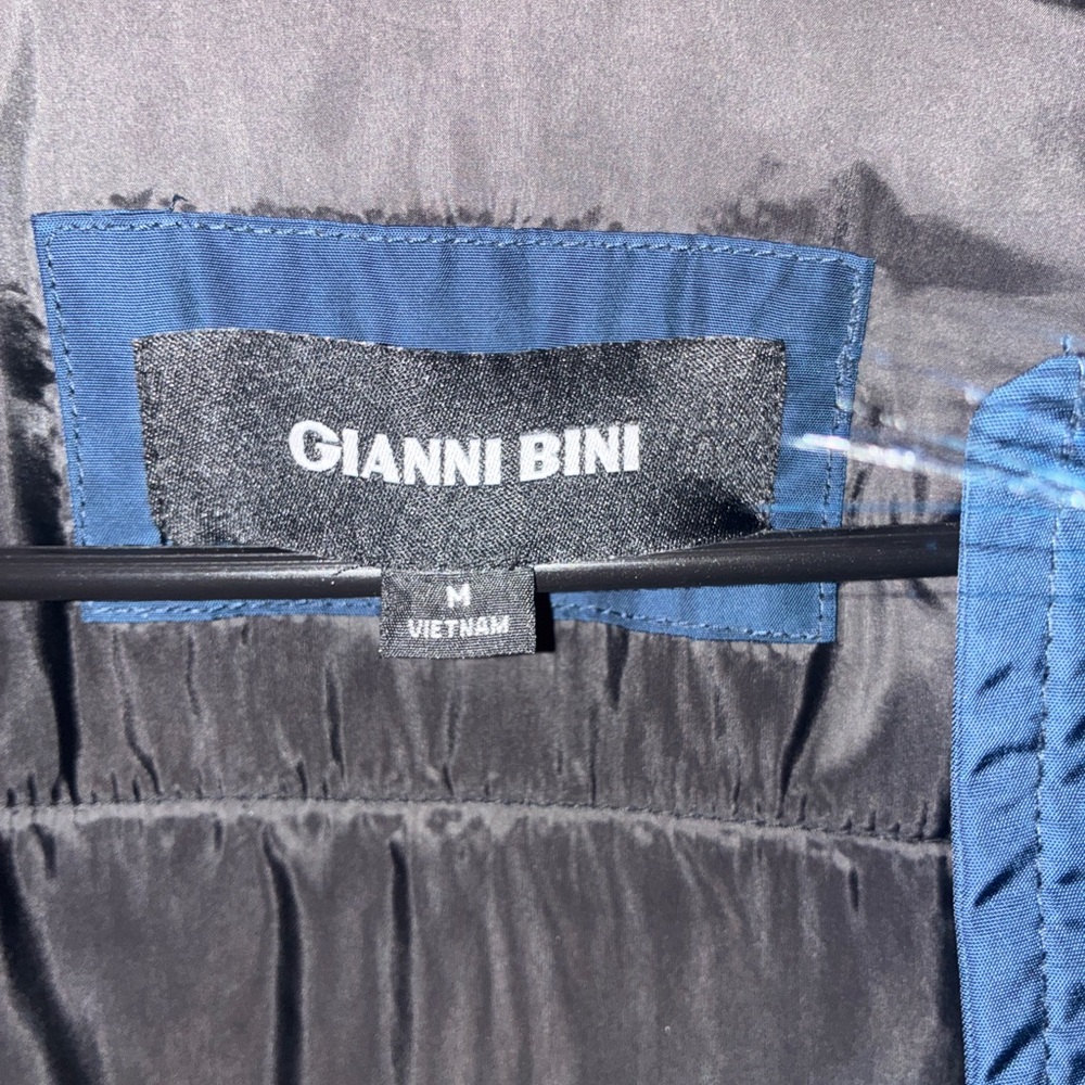 Gianni Bini navy blue parka with faux fur trim - womens size medium - Picture 5 of 6